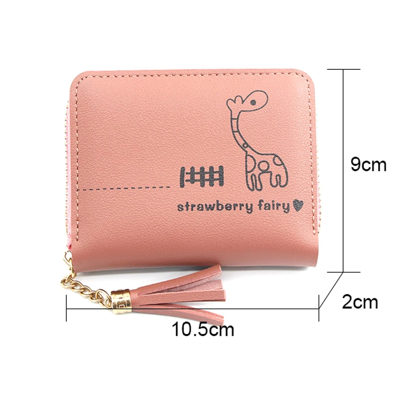 

2020 New Ladies Coin Wallet Porte Monnaie Femme Cute Women PU Leather Short Coin Purse Zipper Wallets Card Holder With Tassel