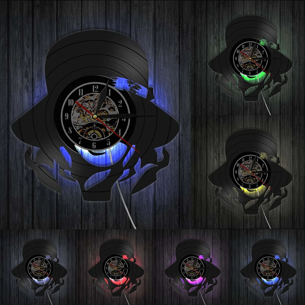 Красивый орнамент для девочки в шляпке виниловые настенные часы ручной работы с