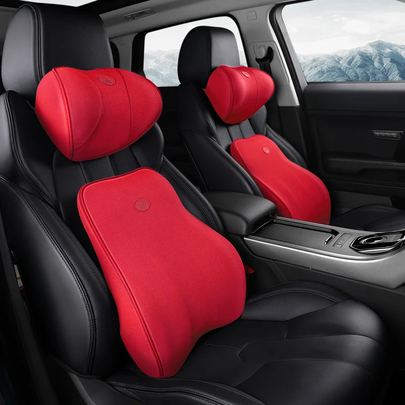 

KKYSYELVA Memory Foam Neck pillows Seat Chair Lumbar Back Support Cushion for Office Home Car Auto Interior Accessories