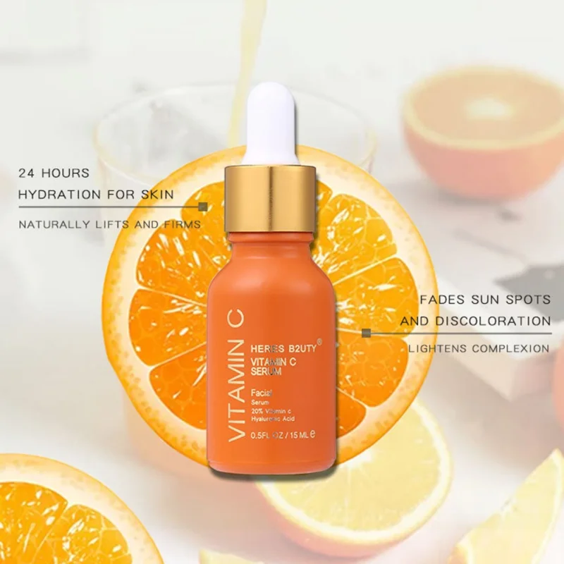 

Vitamin C Hyaluronic Acid Smoothing Face Serum Lasting Moisturizing Anti-wrinkle Anti-Aging Face Whitening Essential Oil