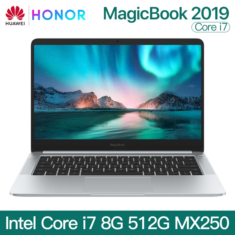 Huawei Honor MagicBook ноутбук 14 дюймов AMD Intel Core 8G 512 Гб PCIE SSD FHD ips - Цвет: i7 8G 512G Silver