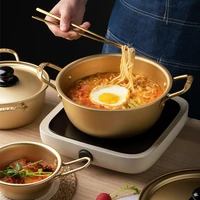 korean noodles soup pot aluminum with lid noodles milk egg cooking induction cooker pot breakfast salad bowl kitchen cookware
