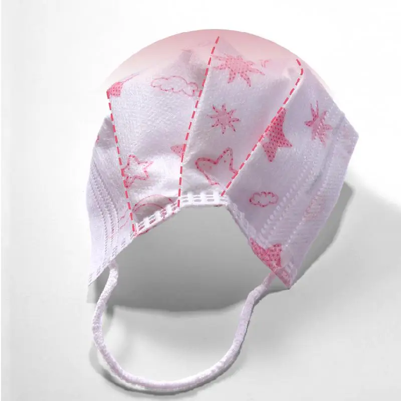 10/50/100 шт. детей одноразовая маска для лица из нетканого материала 3 Слои фильтр