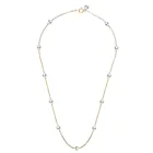 Ожерелье женское регулируемое из нержавеющей стали с имитацией жемчуга