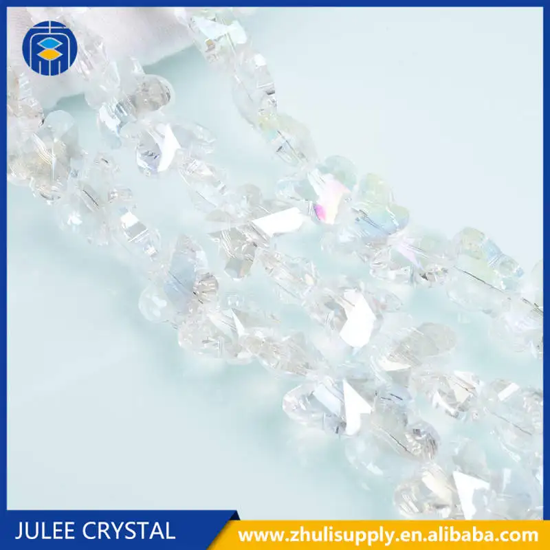 A52-011 JuleeCrystal 10 мм 14 мм хрустальные бусины в форме бабочки для украшения дома - Цвет: A52-011