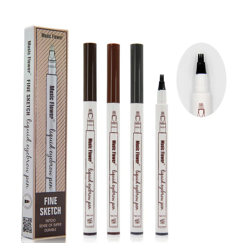 Водостойкий карандаш для бровей с вилкой микроблейдинг татуажная ручка тонкий