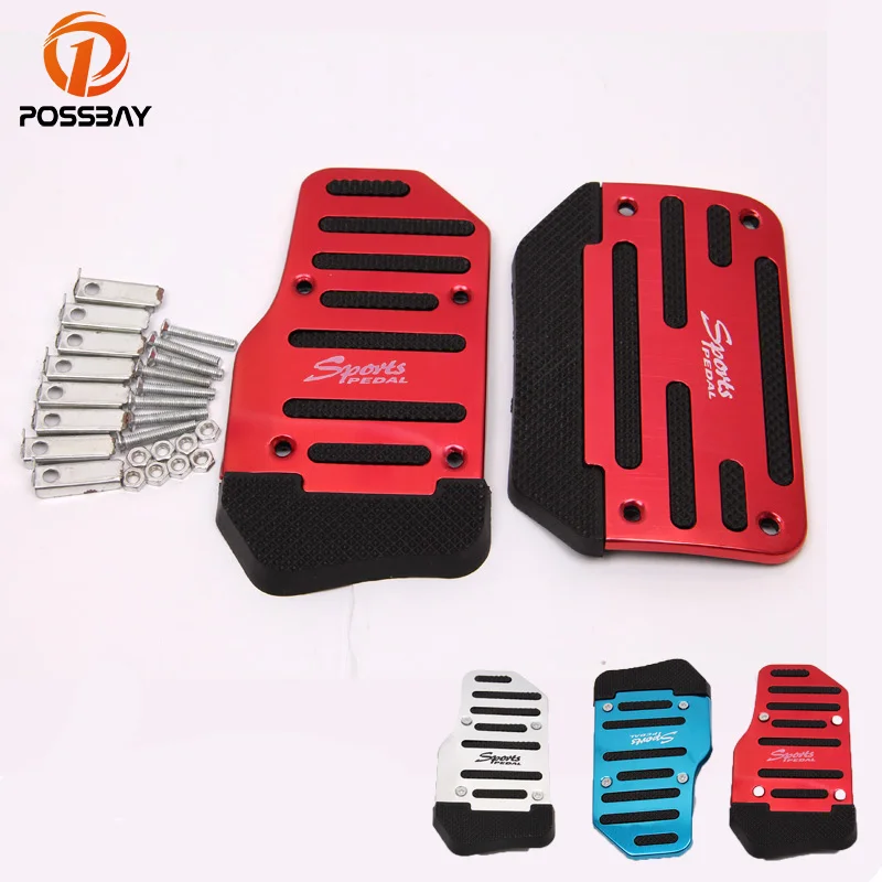 Posbay 2 шт. автомобильные педали тормоза алюминиевые Нескользящие автоматические