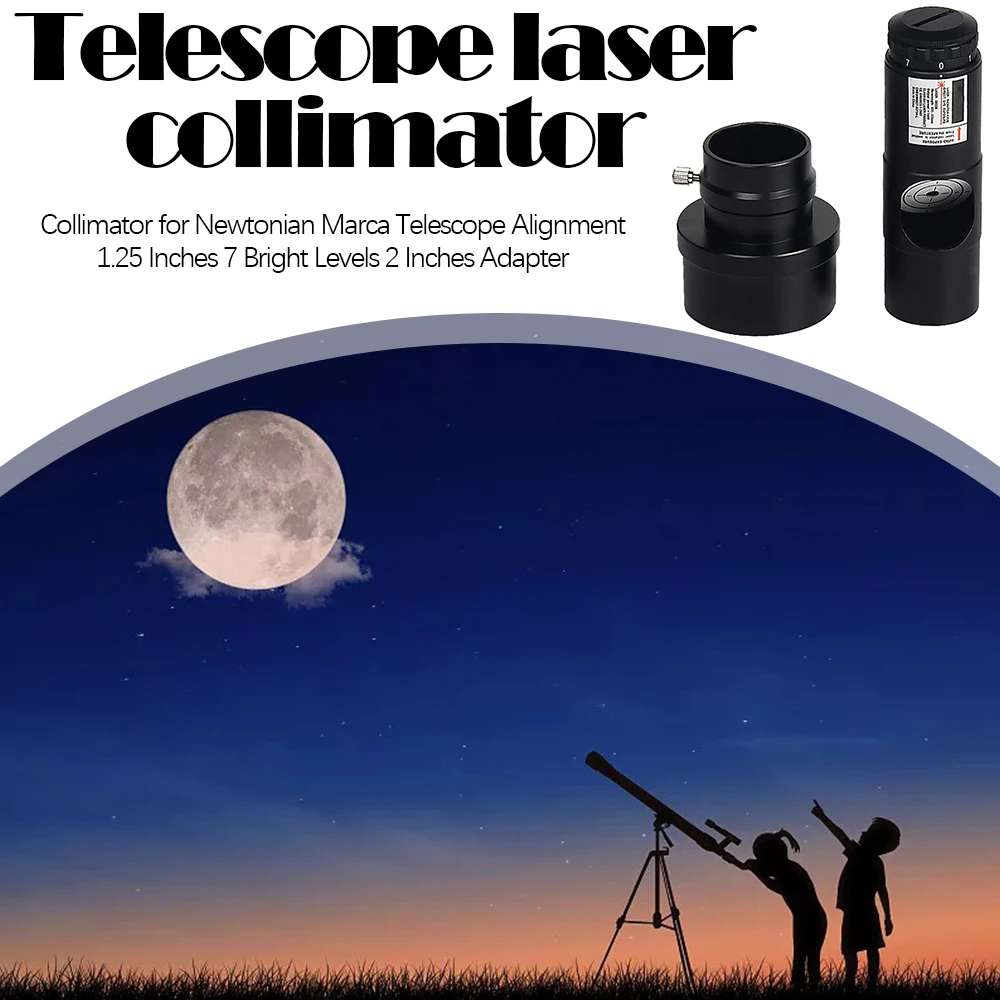 1 25 inches collimator 2inch adapter for newtonian marca telescope alignment 7 bright levels free global shipping