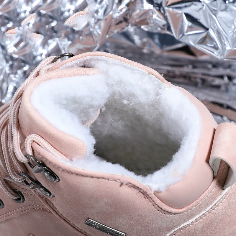 Новинка зимние женские ботинки высококачественные теплые меховые плюшевые