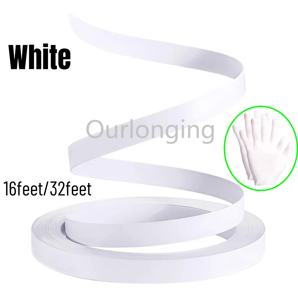 Rotolo di bordatura impiallacciato bianco bordo in compensato bordo flessibile per rivestimento lato del tavolo ripiano armadio pannello in fibra rigida