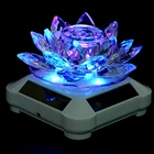 На солнечной энергии поворотный дисплей Стенд поворотный стол изменение цвет светильник s, хорошо вращается под естественный светильниккрытый светильник