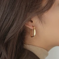 earrings personalized jewelry gold plated 18k square earrings female earrings simple