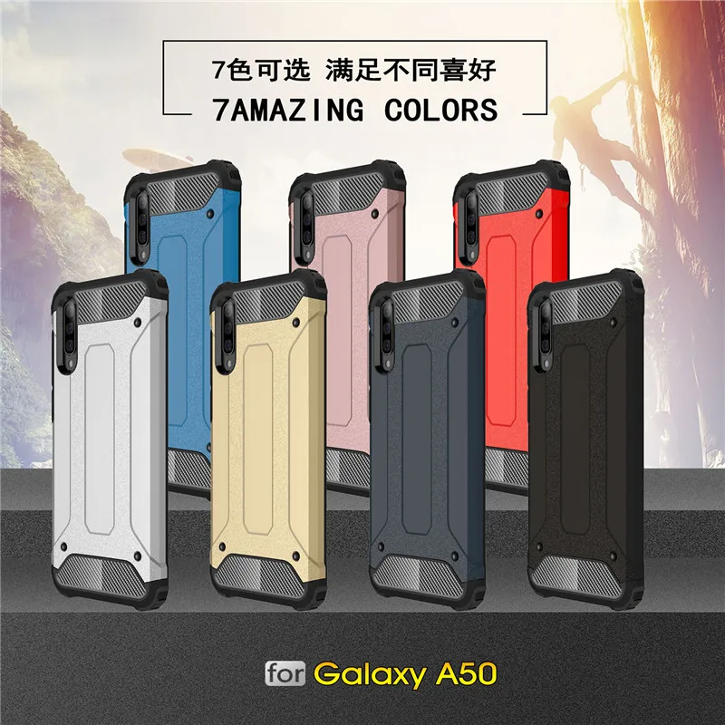 Чехол-броня для samsung Galaxy A50 задняя крышка телефона силиконовый чехол-бампер