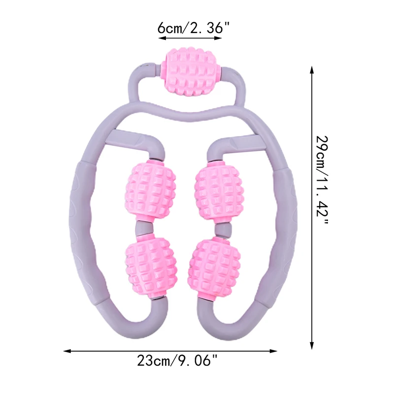 

1 Pcs 360 Massager Leg Muscle Relaxation Roller Ring Clamp Leg 4 Wheels Massage Stick Body Massage Tool