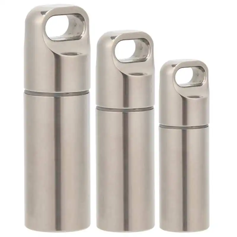 Мини контейнер для лекарств безопасный Водонепроницаемый чехол из титанового