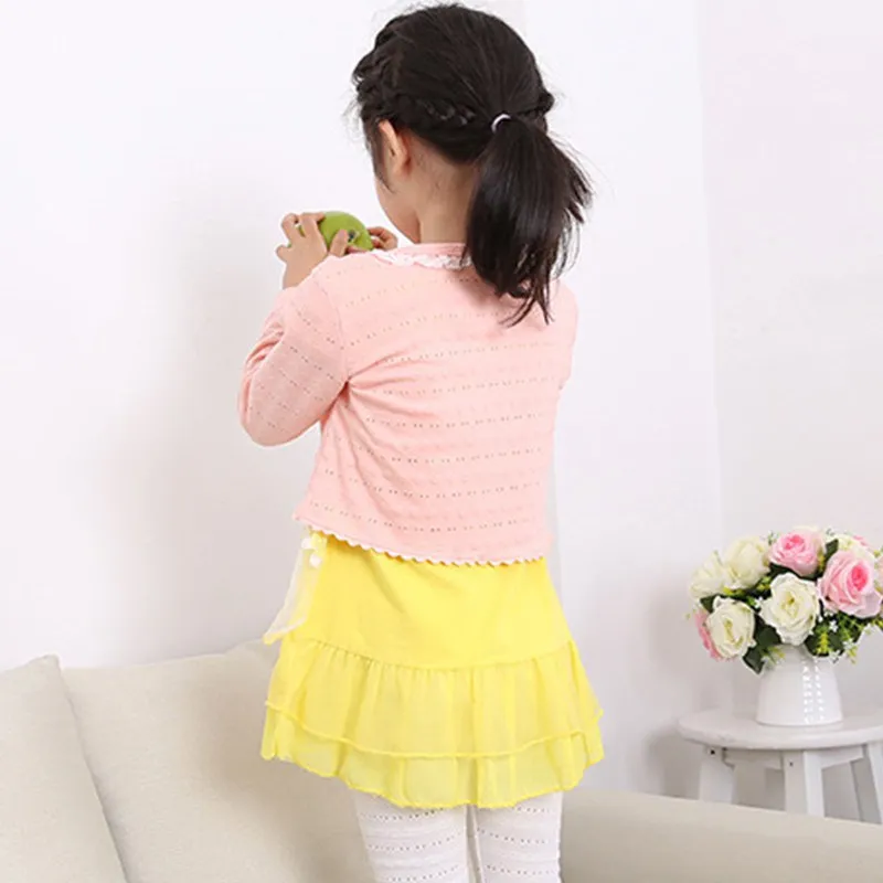 Children's Clothes Autumn Coat for Baby Girl Solid Color Casual Concise Sweet Cute Flower Decor Jackets 0-5T Baby Girl Clothes