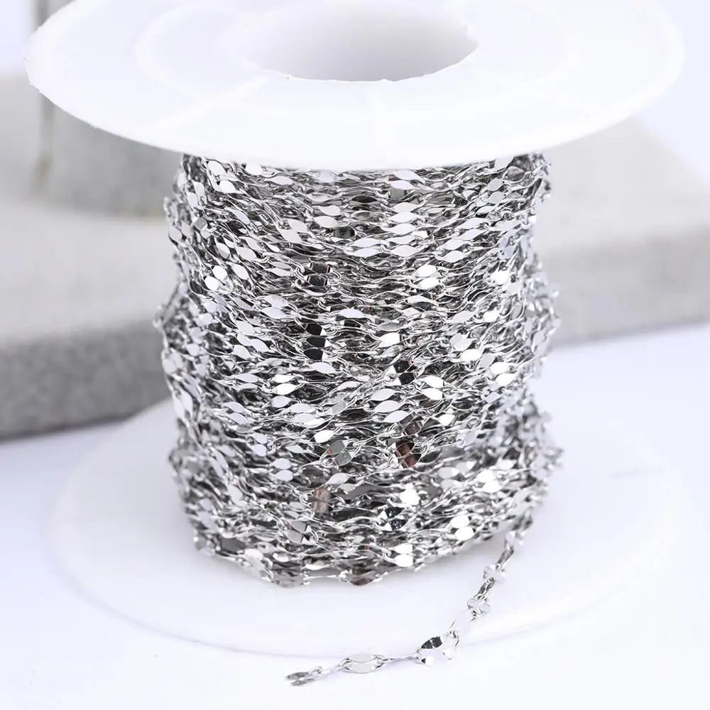 10 метров/рулон 2 мм цепочка из нержавеющей стали для изготовления ювелирных