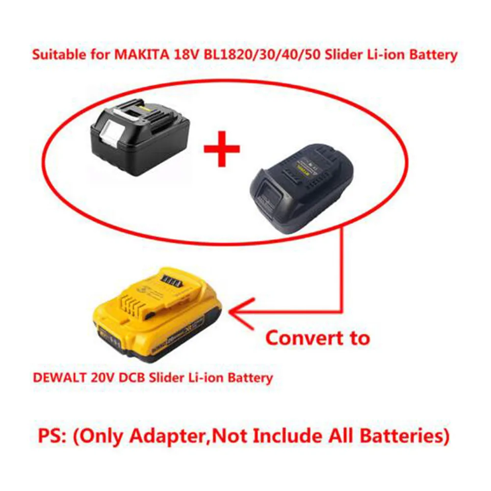 

Convert Conversion Adapter For DEWALT 20V(Max) Li-ion Battery Replacement