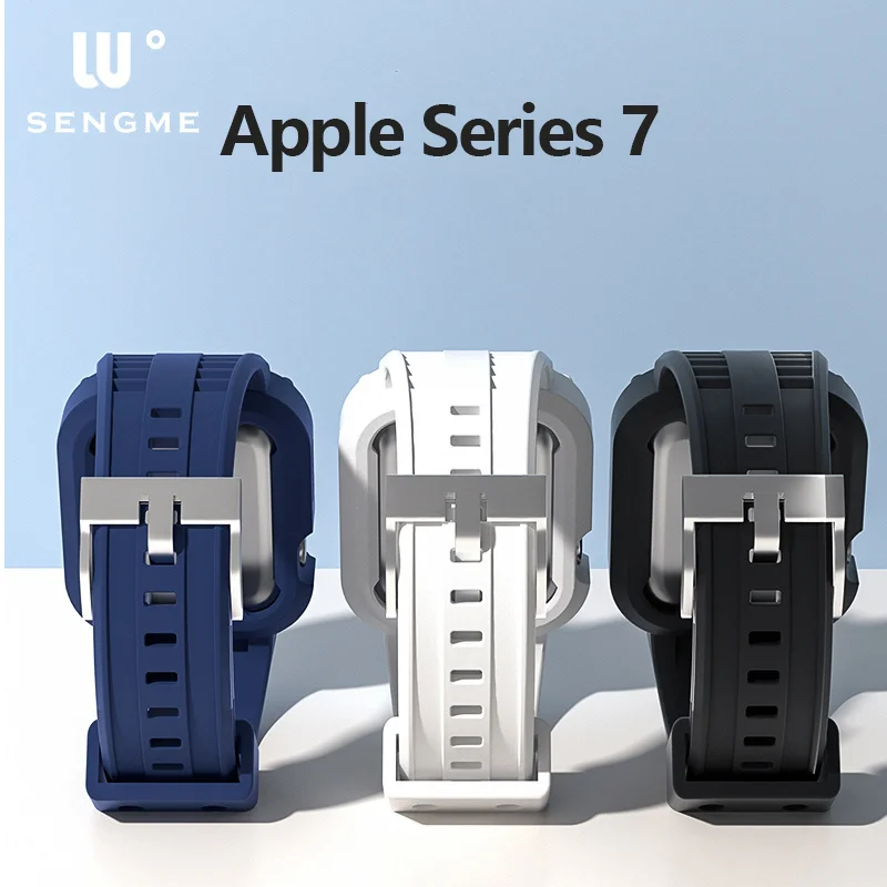 Чехол для часов Apple Watch Series 7 45 мм 41 спортивный ремешок смарт-часов Iwatch 6 SE 5 4 3 2 38 40 44 |