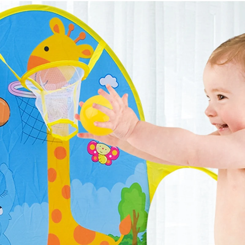 

Kids Ball Pit Children Outdoor Indoor Play Tent Toddler Ball Animal Pool Baby Safe Crawl Playpen with Hoop