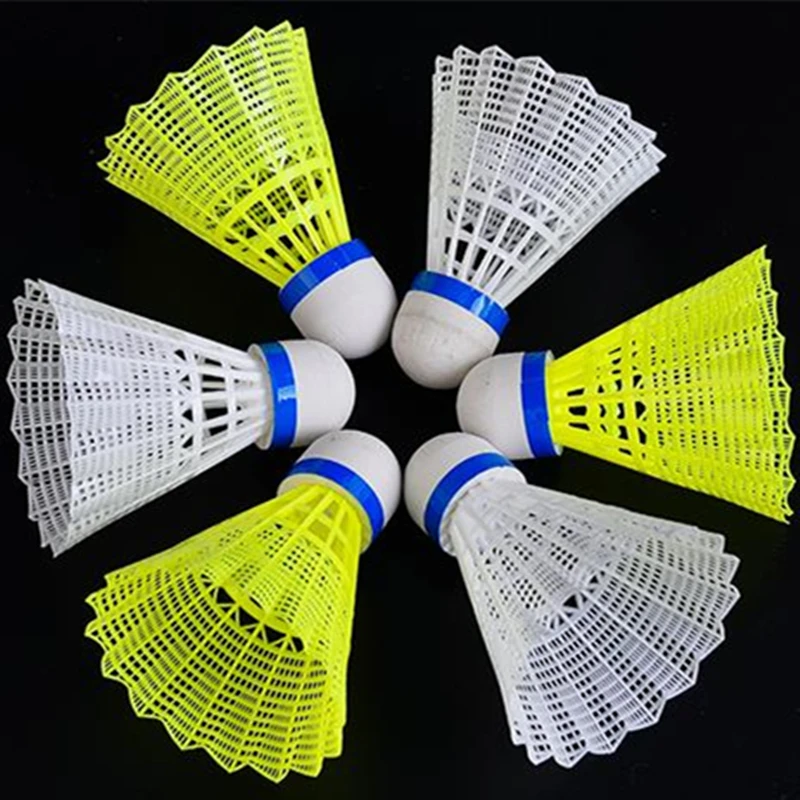 6 Packs Of Colorful Badminton Nylon Plastic Durable Training Badminton Portable Outdoor Equipment