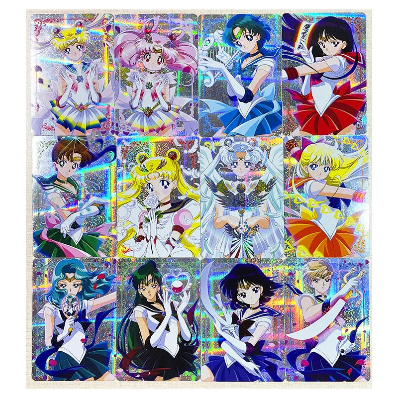 

12pcs/set Sailor Moon Minako Aino Sailor Uranus Chibiusa Toys Hobbies Hobby Collectibles Game Collection Anime Cards
