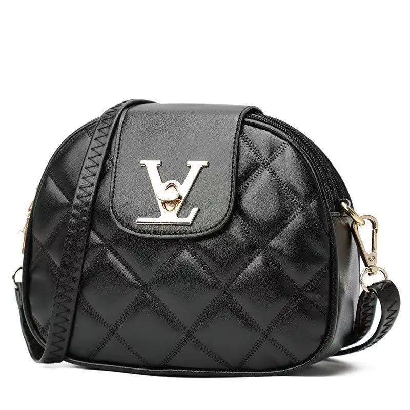 

PU leather clamshell V Mini Shoulder Bag Female Three Layers Circle Luxury Handbags Crossbody bags for women Designer Luiosv