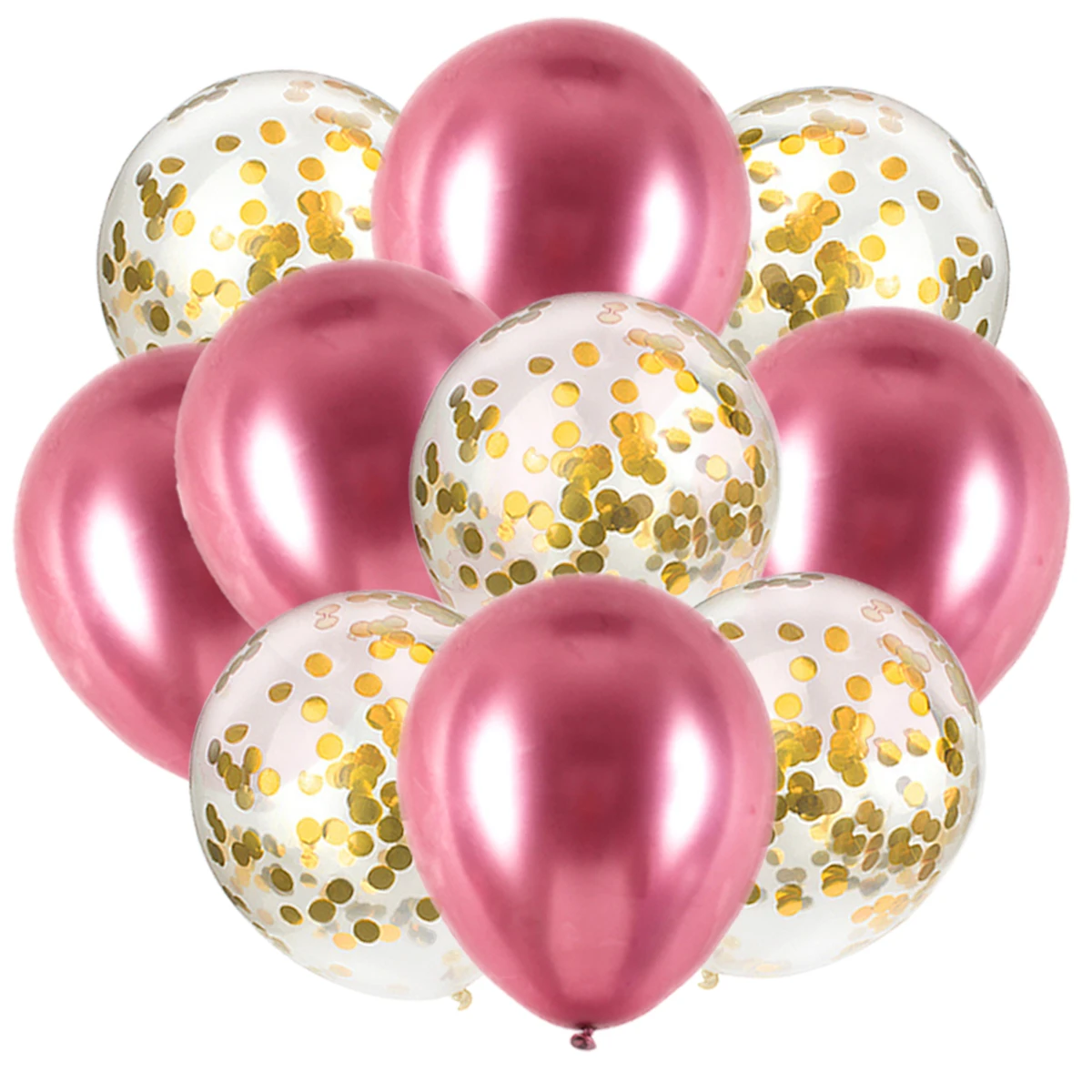 

10 шт., золотые, серебряные металлические латексные воздушные шары с конфетти, детский душ, свадьба, Новый год, украшения для дня рождения, матовые Globos