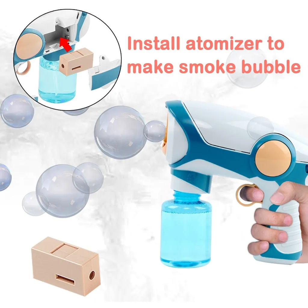 

Bubble gun Water Blowing Flashing Light Up Children Bubble Summer Swimming Machine Kids Outdoor Kids Child Toys No bubble water
