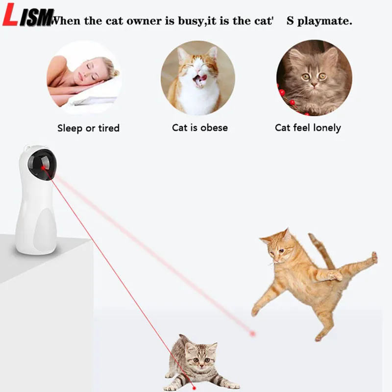 Кошачья интерактивная игрушка регулируемый светодиодный лазер Забавные игрушки