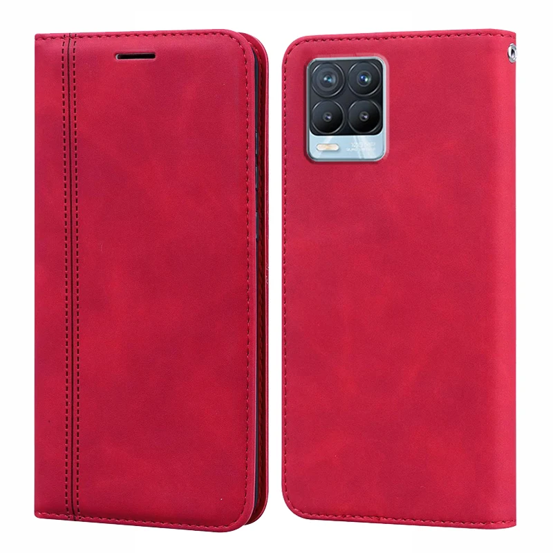 for realme 8 pro case flip stand capa pu leather back cover fundas phone wallet shell for realme 8 чехол protector book etui