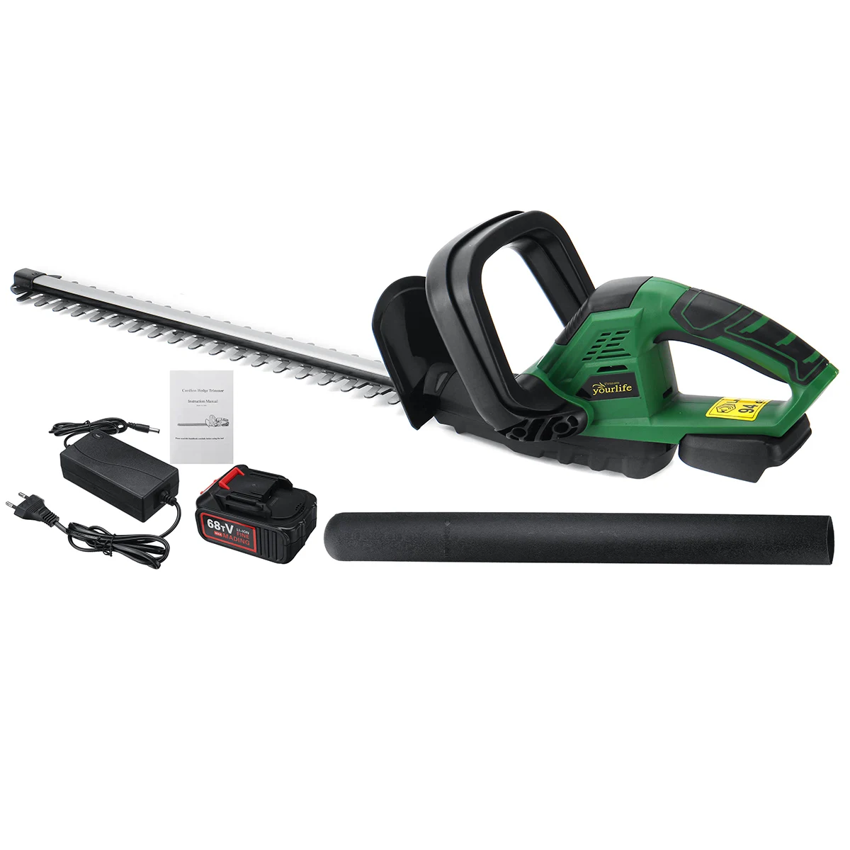 

68V Cordless Electric Hedge Trimmer With 4000mAh Li-ion Battery Lawn Mower Rechargeable Weeding Shear Pruning Mower Garden Tool