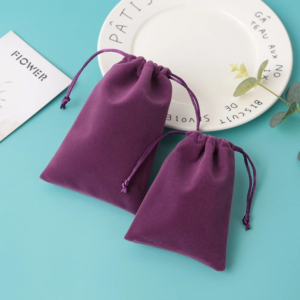 Мешочки бархатные для ювелирных украшений упаковочные подарочные мешочки на