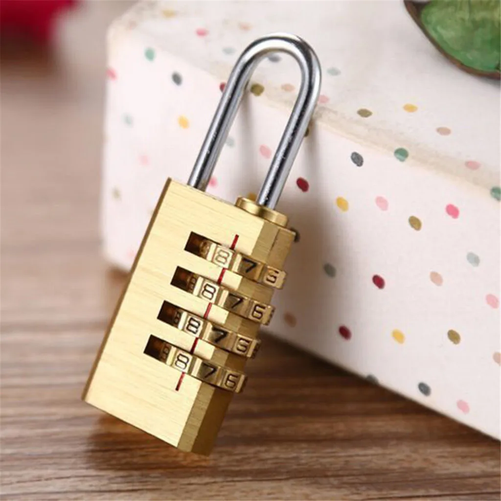 Лучшие продажи 2019 продуктов цифровые числа мини замок латунный кодовый пароль