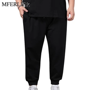 Осенне-зимние Стандартные мужские брюки 5XL, 6XL, 7XL, 8XL, талия 155 см, плотные Стильные теплые брюки для мужчин