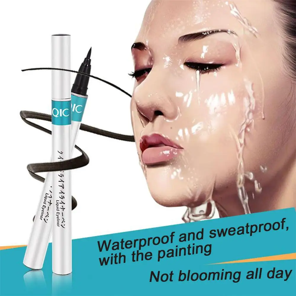 Жидкая подводка для глаз ручка черная быстросохнущая Водонепроницаемая