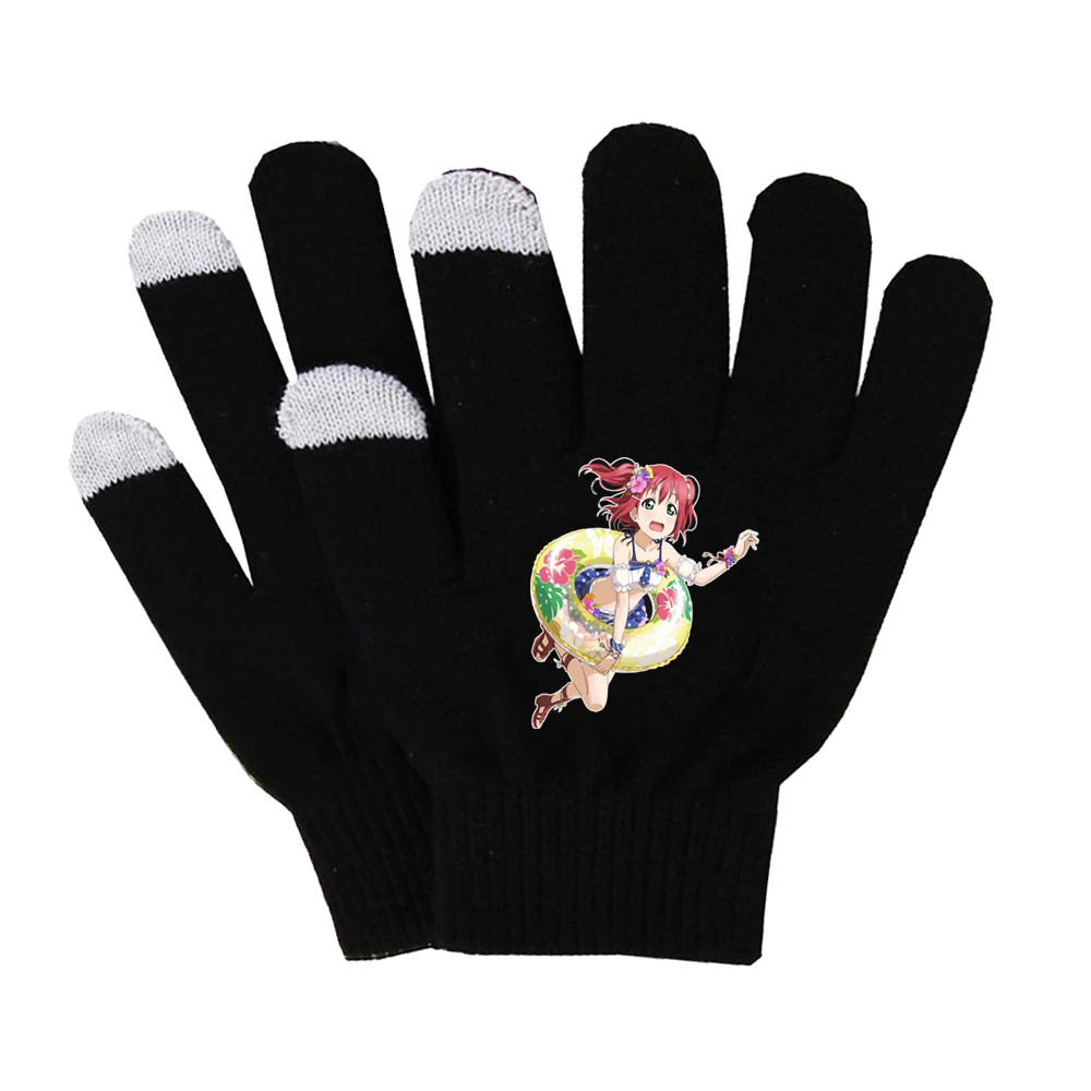 

Anime lovelive Gloves Unisex Finger Cotton Warm Gloves Mobile Phone Pad D1 Touch Screen Gloves Long finger gloves