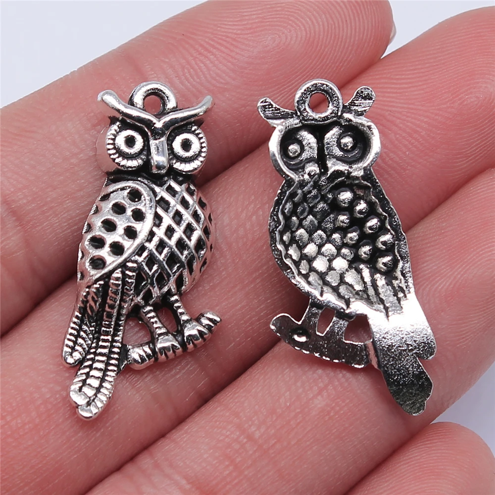 10 шт., подвески WYSIWYG в виде совы, 33x15 мм