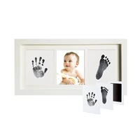 baby care safe non toxic baby handprint footprint imprint kit disposable printing oil souvenir photo frame set