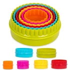 65 шт. круглая форма для нарезки печенья 2-сторонняя форма для торта бисквит Фондант сделай сам кухонные инструменты для выпечки торта печенья волнистый штамп для печенья