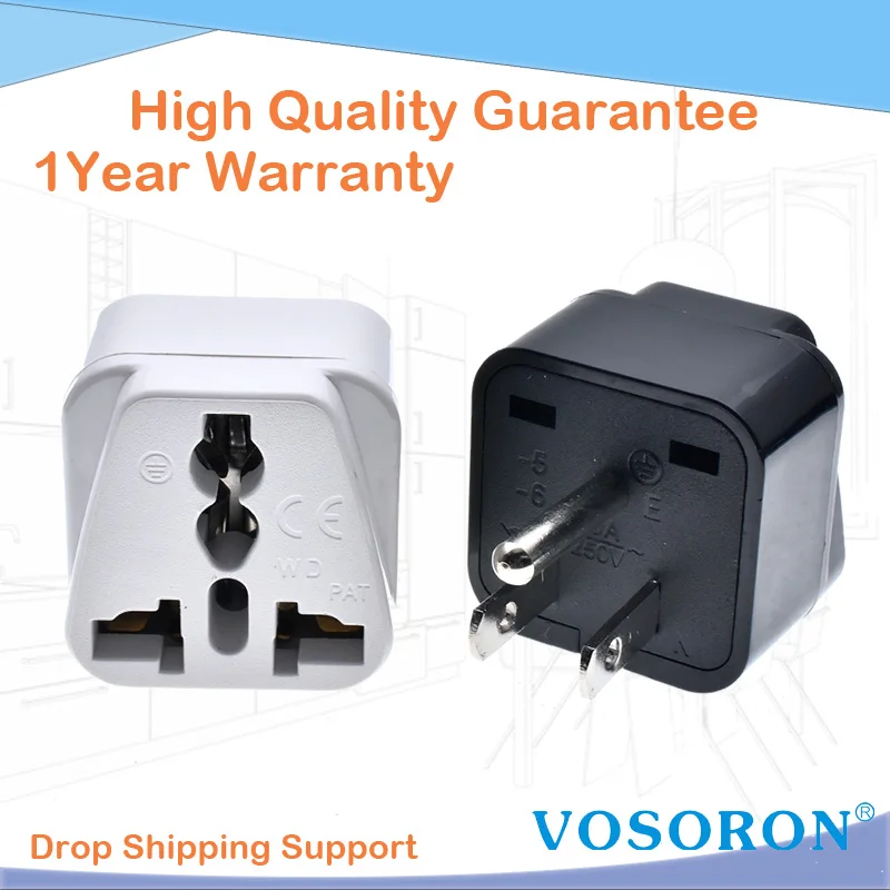 Универсальный адаптер для путешествий из США и Канады (тип B) -конвертирует Европу, Великобританию, Индию, Австралию в американскую розетку-круглый на плоский *