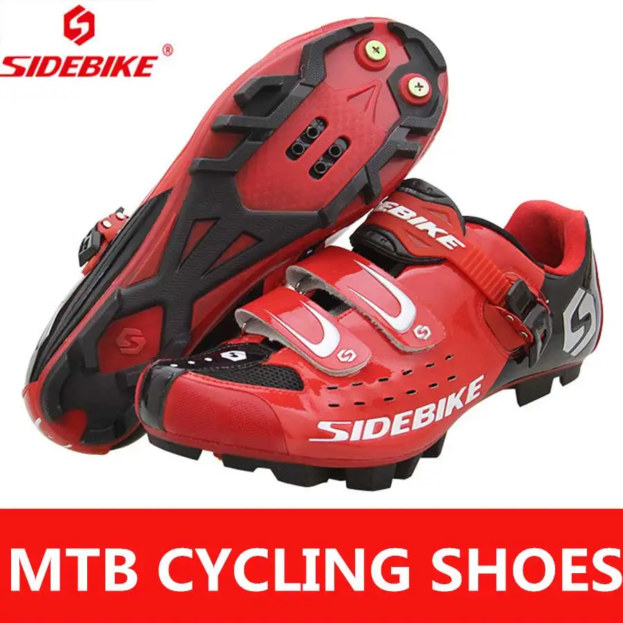 MTB-red Sidebike Мужская обувь для велоспорта, обувь для горного велосипеда, обувь для гонок, дышащие кроссовки для езды на велосипеде, Sapatilha Ciclismo MTB Chaussure Velo - Цвет: MTB-red