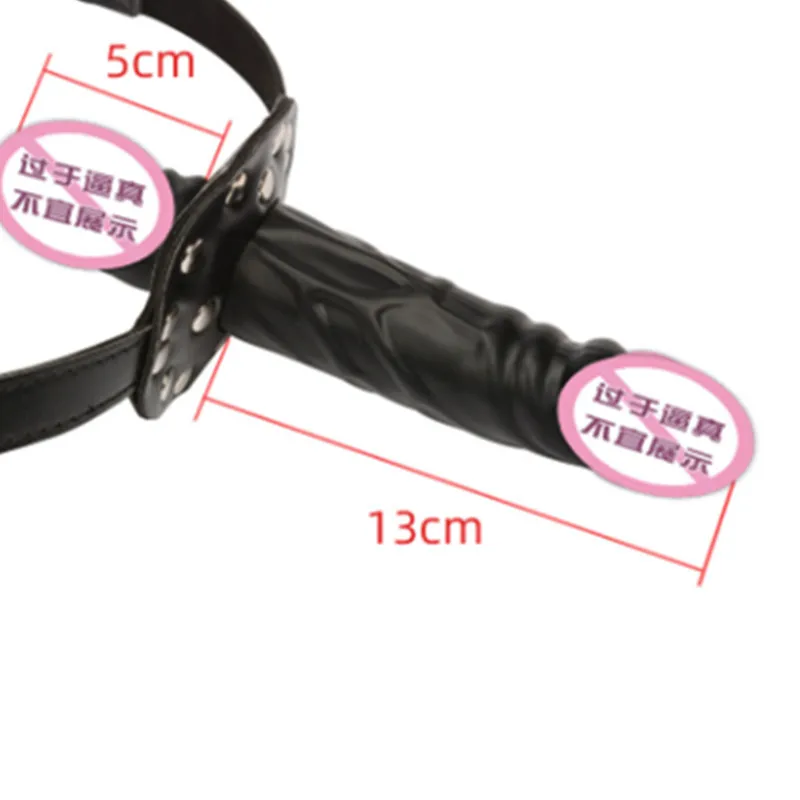 Двухсторонний фаллоимитатор кляп головка страпон рот фетиш бдсм бондаж пенис