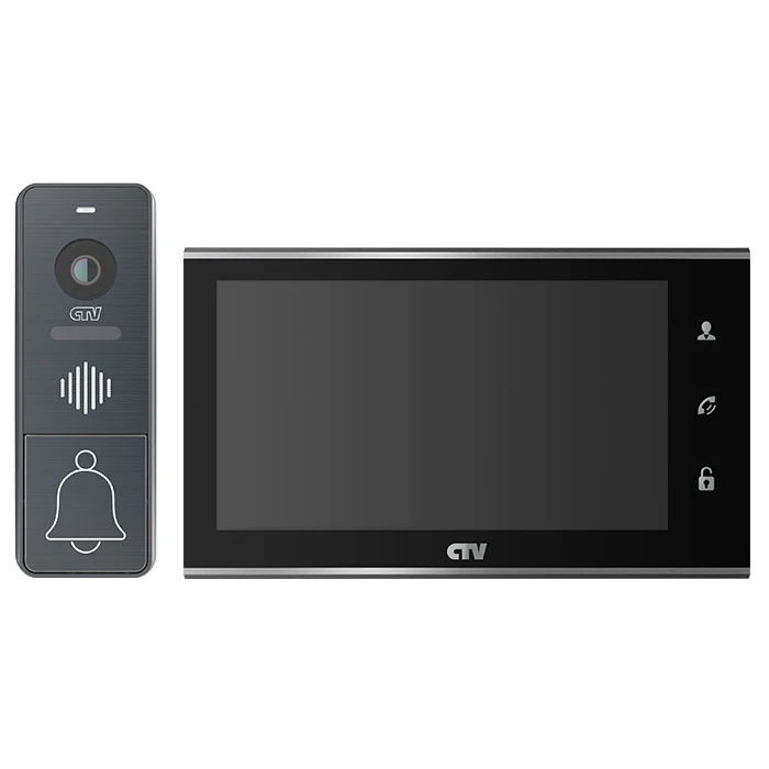 Комплект видеодомофона CTV-DP4707IP (черный) | Безопасность и защита