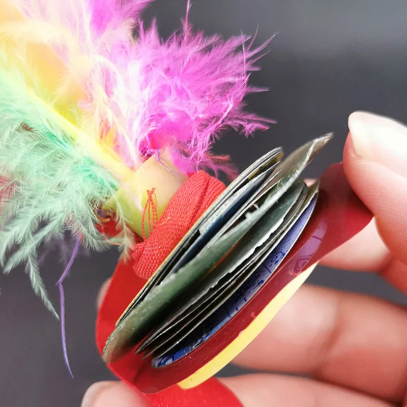 

10Pcs Colorful China Jianzi Fancy Goose Feather Foot Kick Shuttlecock Fitness Entertainment For Physical Exercise With Straps