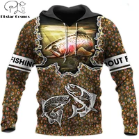 beautiful trout fishing 3d all over printed men hoodie autumn and winter unisex sweatshirt zip pullover casual streetwear kj458