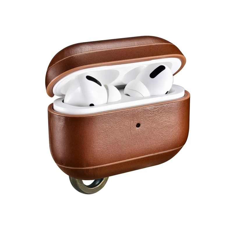 Чехол для наушников AirPods Pro чехол из натуральной кожи беспроводные наушники Bluetooth
