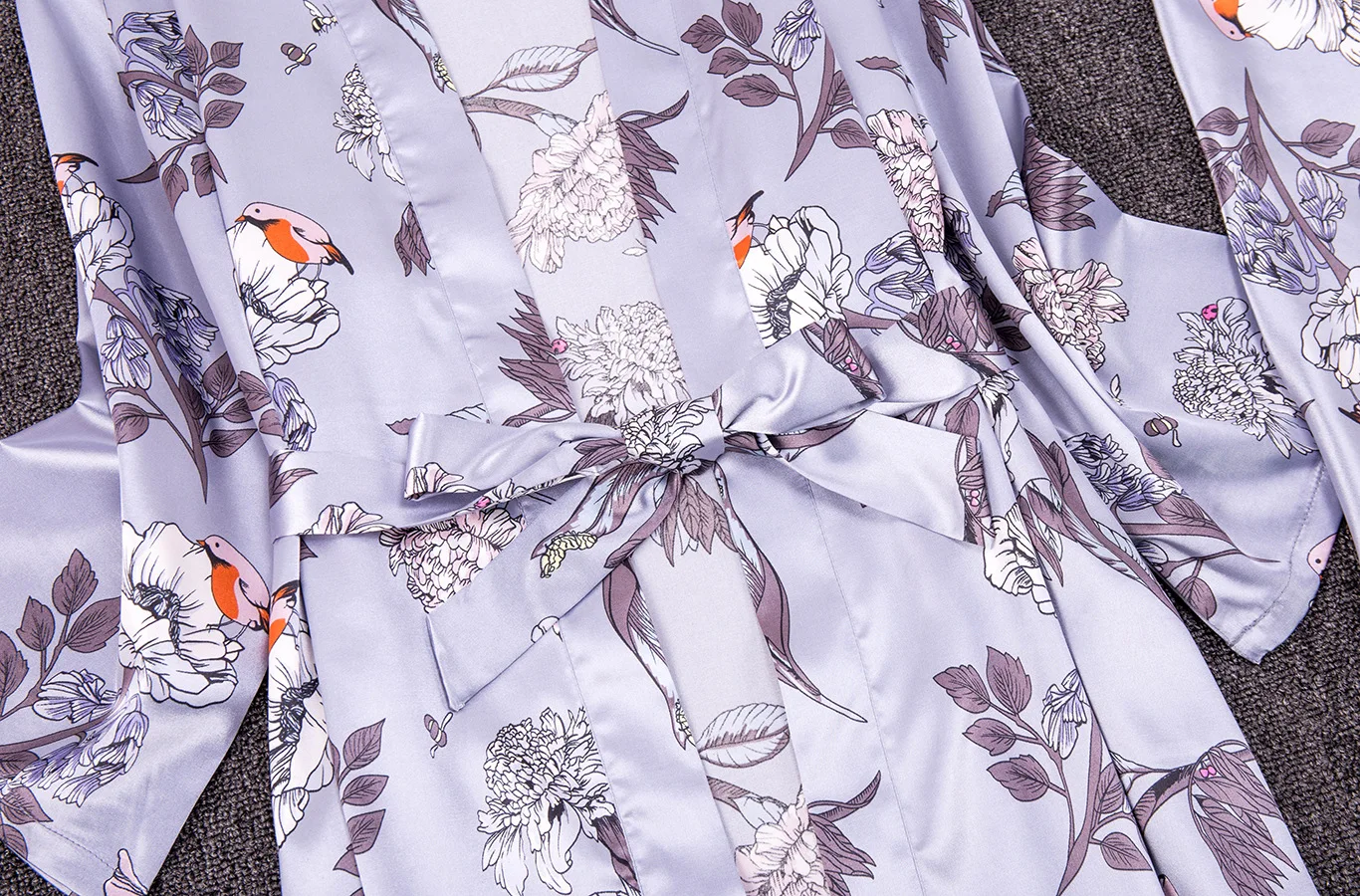 

Pyjamas women pjs women Spring and Autumn Pajamas Women's Sexy Sling Four-Piece Silk Long-Sleeved Nightdress Nightgown Set Home