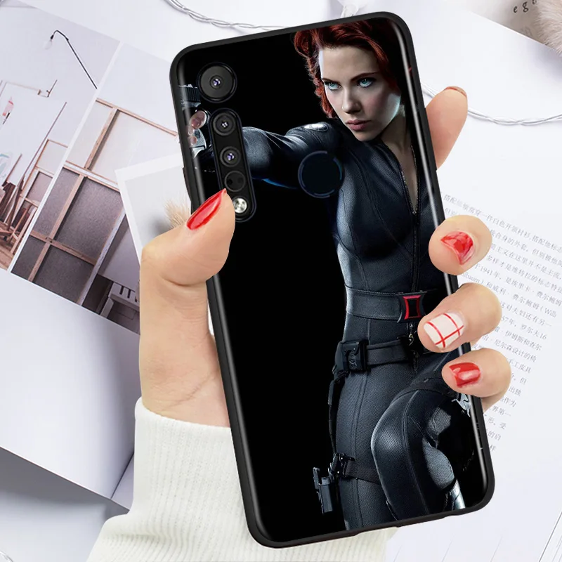 

Marvel Avengers Super Hero Black Widow For Motorola G9 G8 G Power One Fusion Edge E6 Plus Play Lite Soft TPU Silicone Phone Case