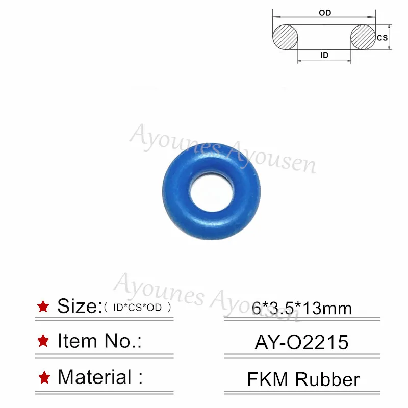 free shipping 100pieces rubber oring seals 6*3.5mm for fuel injector repair kits /rebuild kits (AY-O2215)